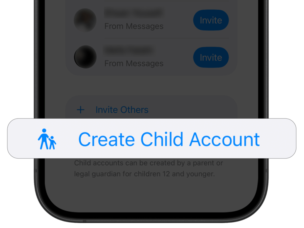 ساخت اکانت در فمیلی شیرینگ برای کودکان