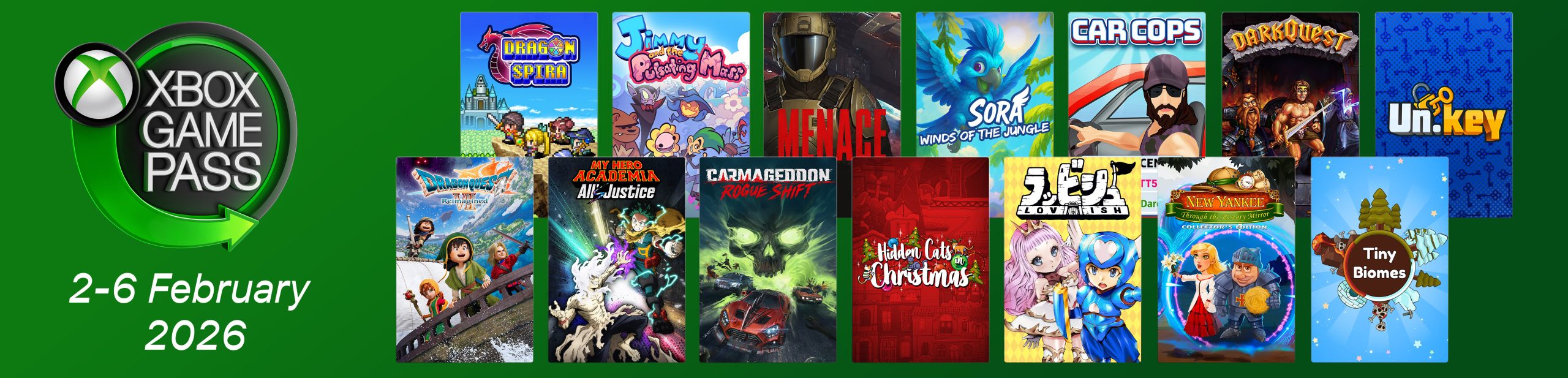 بازی های جدید ایکس باکس گیم پس | ۲ تا ۶ فوریه ۲۰۲۶